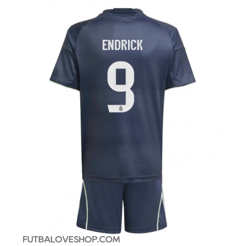 Dres Real Madrid Endrick #9 Preč pre deti 2025-26 Krátky Rukáv (+ trenírky)